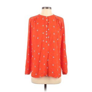Loft Orange Long Sleeve Blouse/Tunic